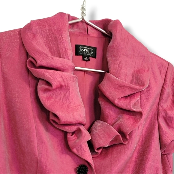 Adrianna Pappel Sparkly Pink Casual Office Formal Blouse Top Size 8 Medium - Picture 3 of 12